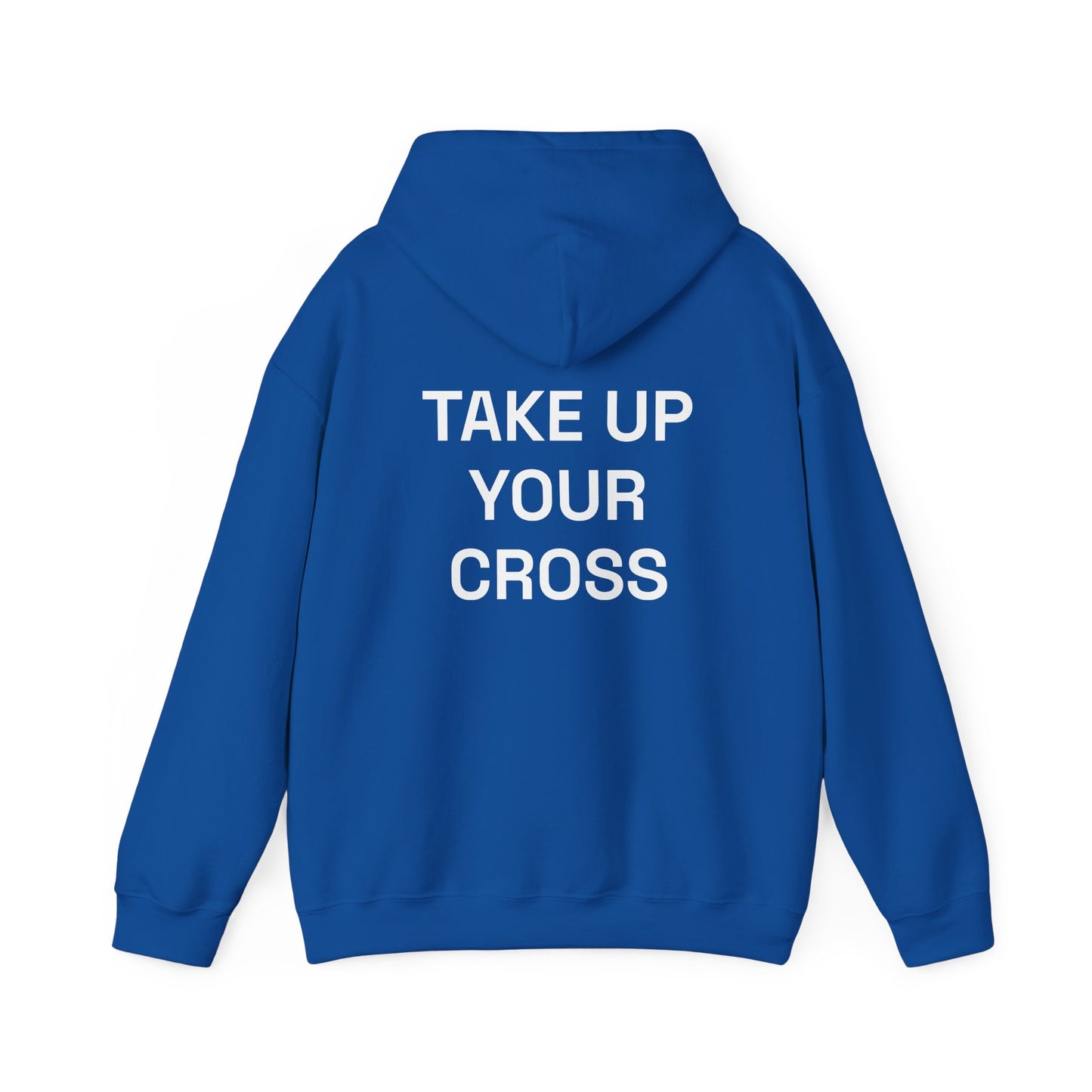 ASCC White Logo/Take Up Your Cross Hooded Sweatshirt