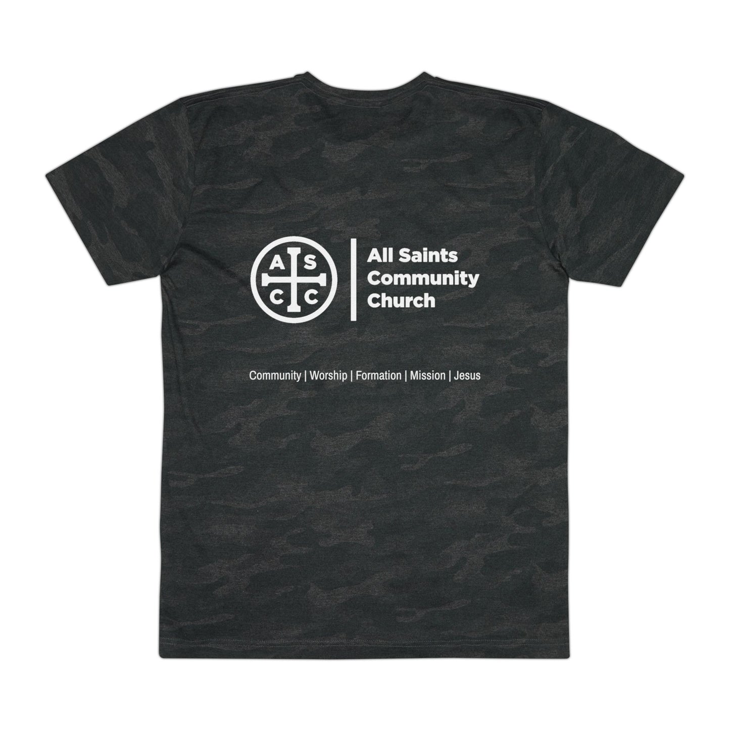 Black Camo Tee with ASCC White Logo