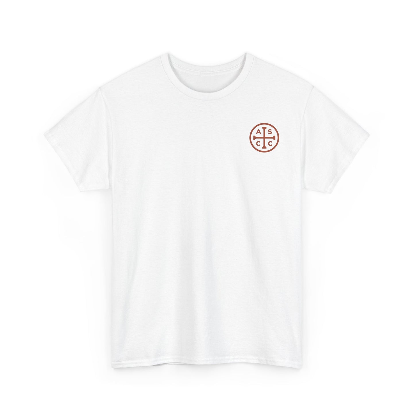 Unisex Heavy Cotton Tee ASCC Logo on front, Jesus Prayer on back