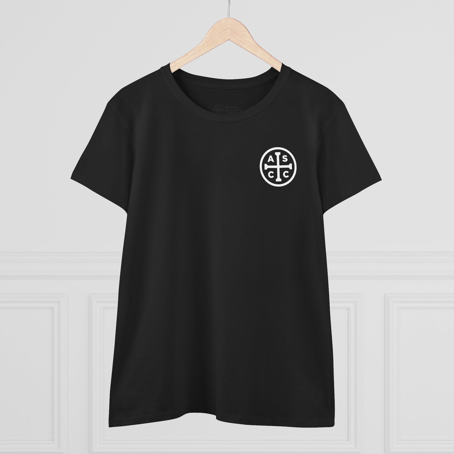 Women's Mid Weight Cotton Tee with ASCC White Logo