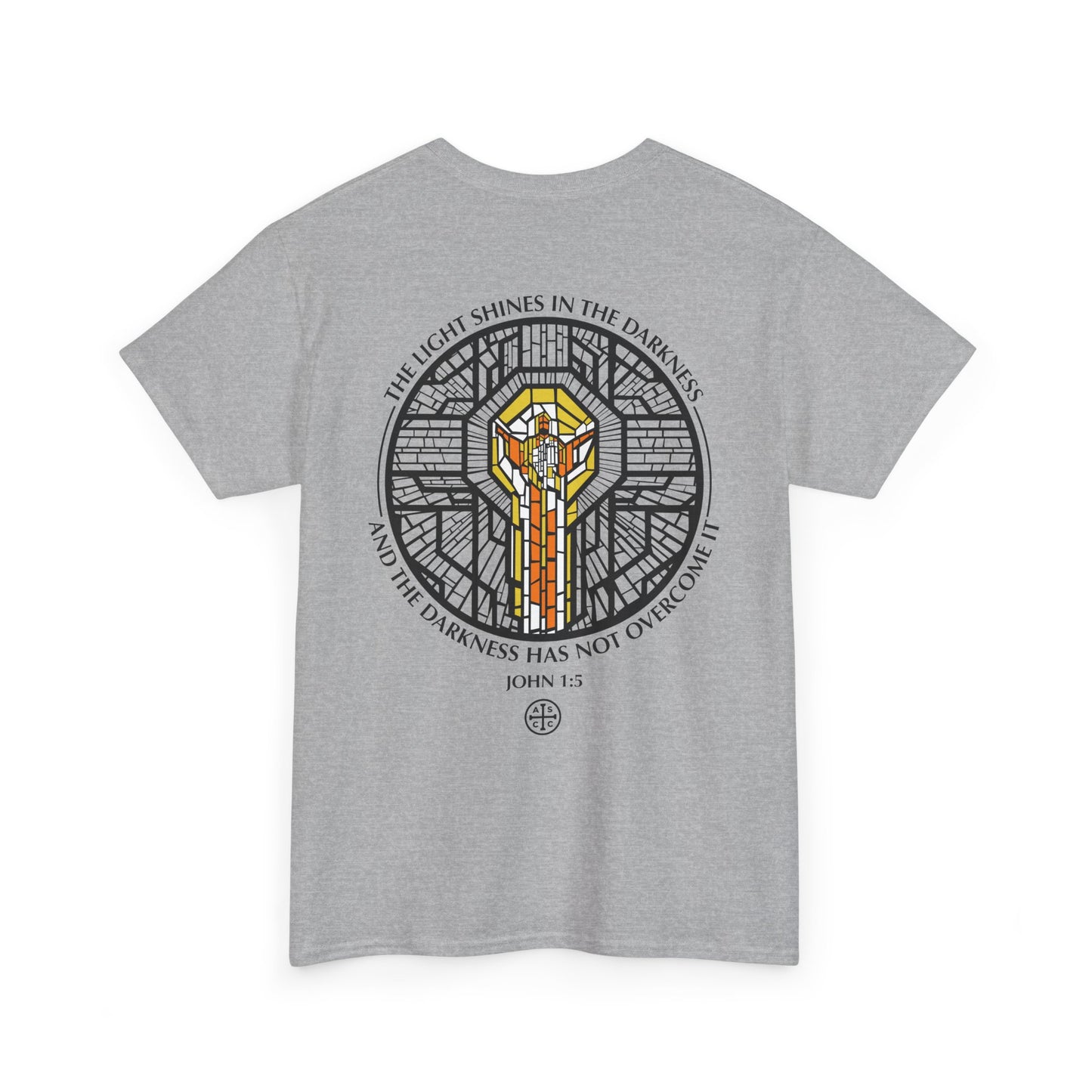 Jesus Stain Glass Window Tee Shirt - Unisex Heavy Cotton Tee