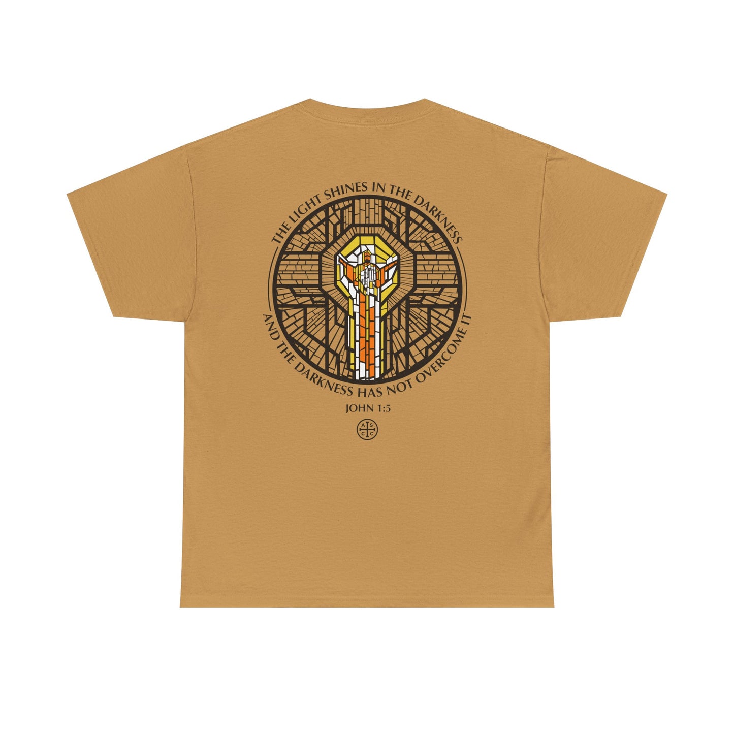 Jesus Stain Glass Window Tee Shirt - Unisex Heavy Cotton Tee