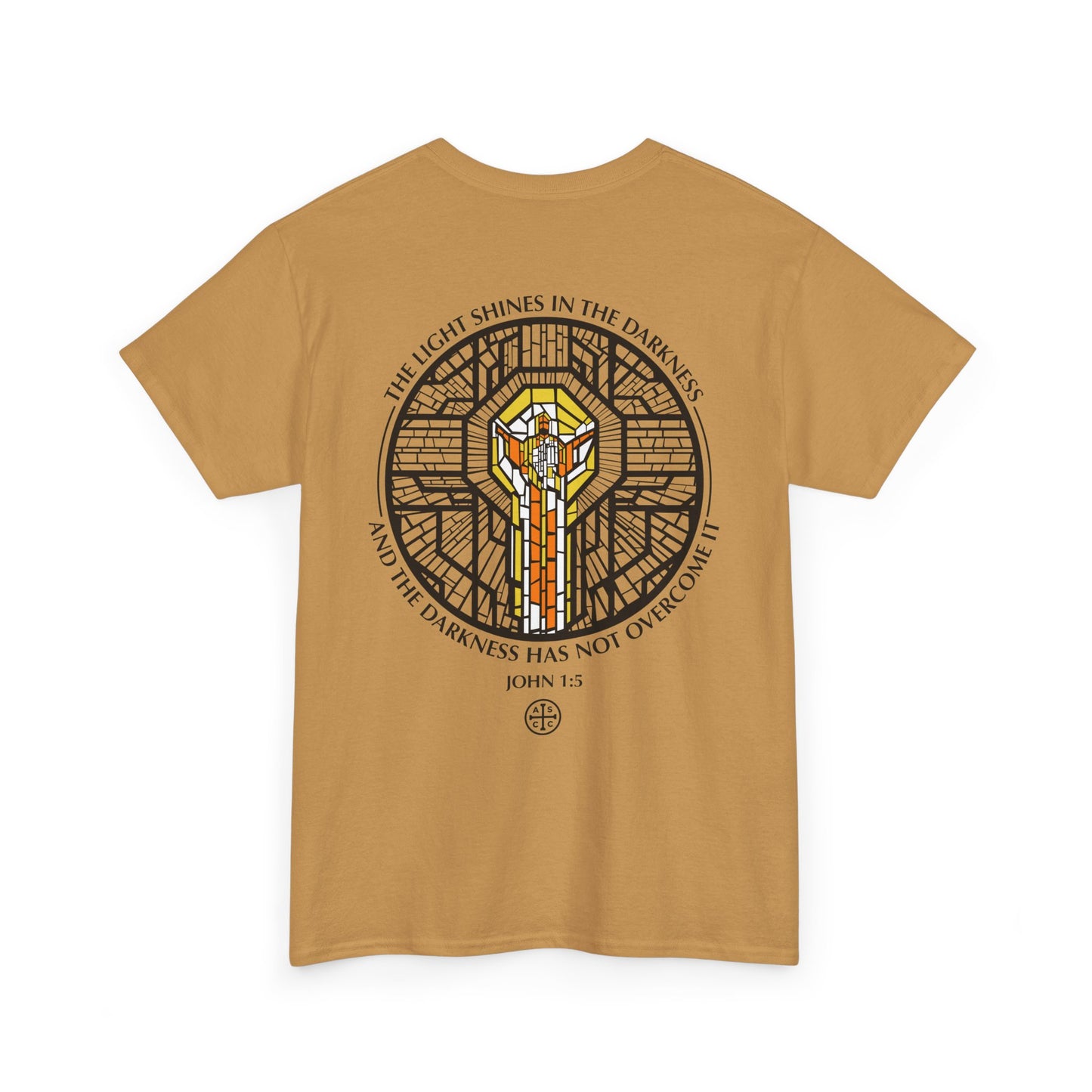 Jesus Stain Glass Window Tee Shirt - Unisex Heavy Cotton Tee