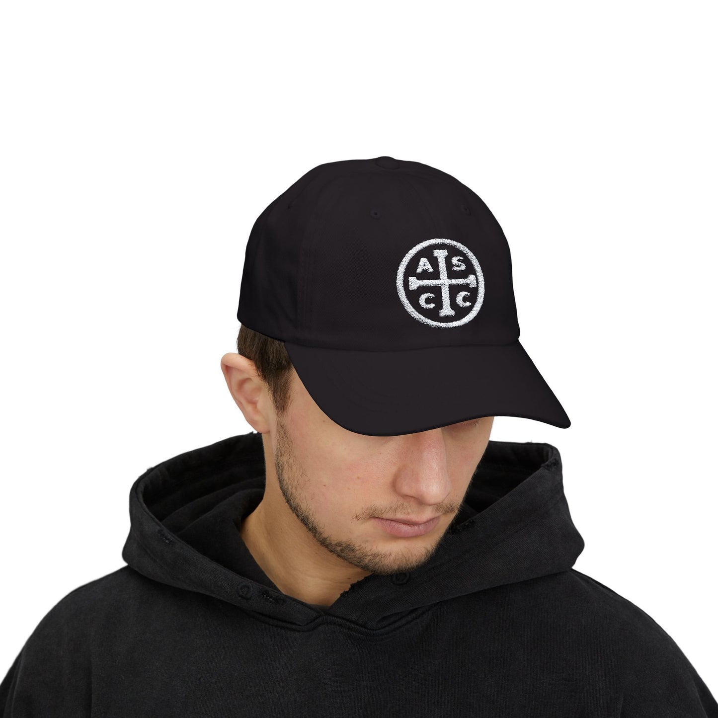 White ASCC Logo Classic Dad Cap