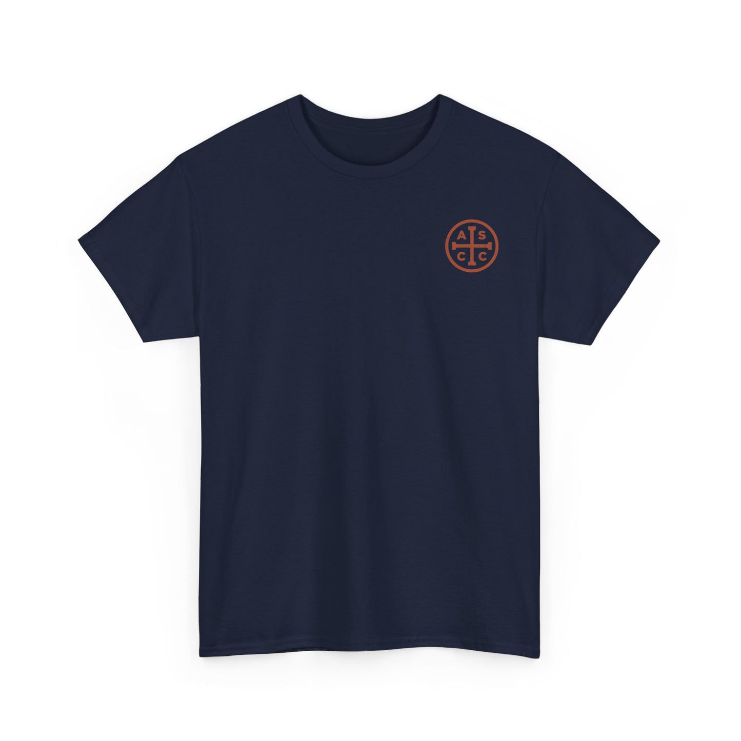 Unisex Heavy Cotton Tee ASCC Logo on front, Jesus Prayer on back