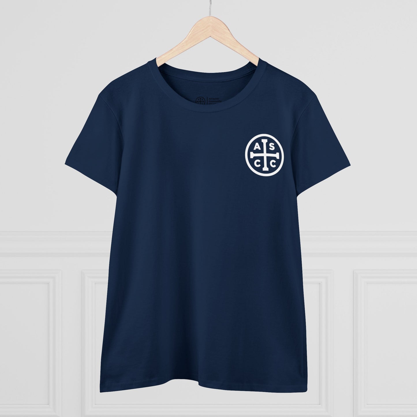 Women's Mid Weight Cotton Tee with ASCC White Logo