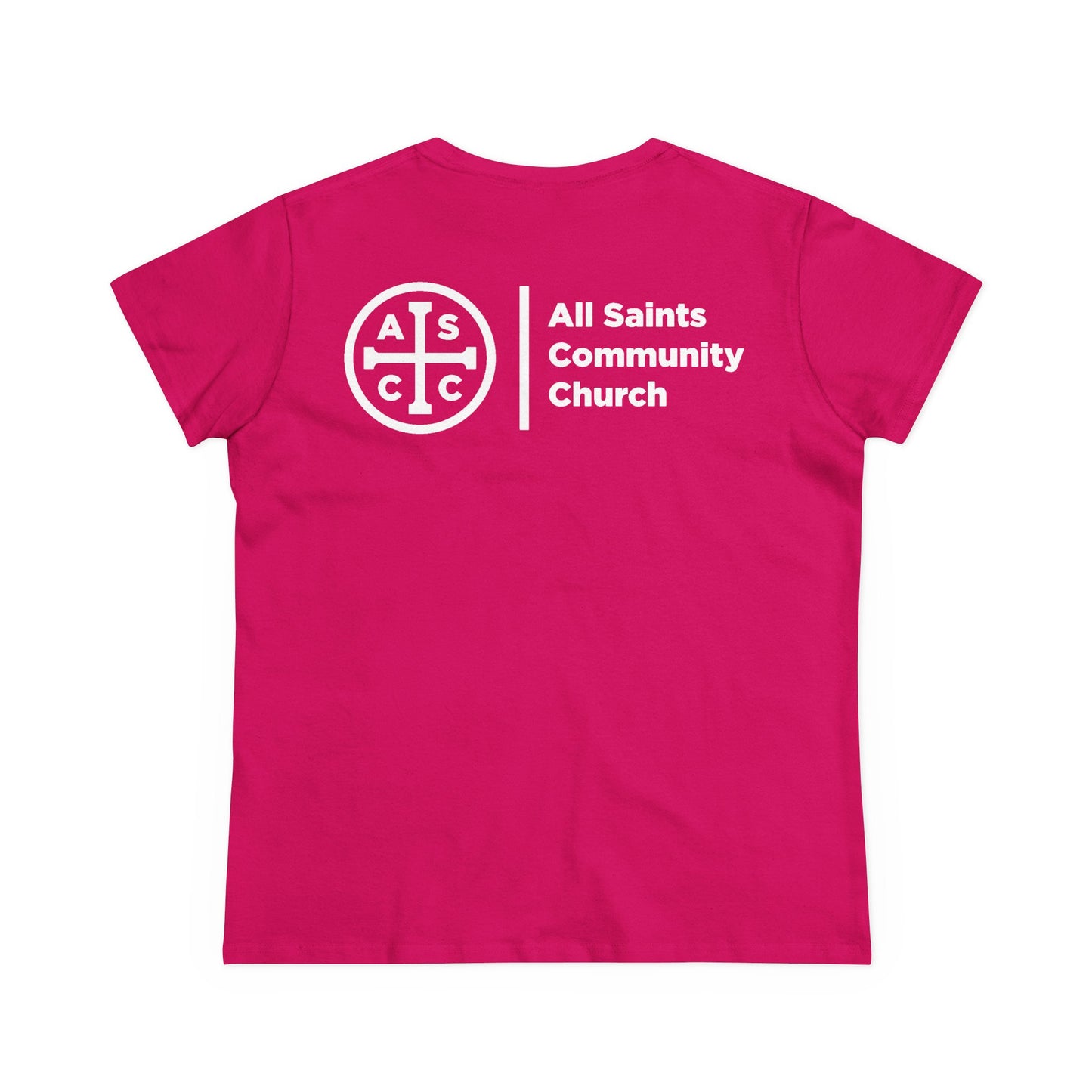 Women's Mid Weight Cotton Tee with ASCC White Logo