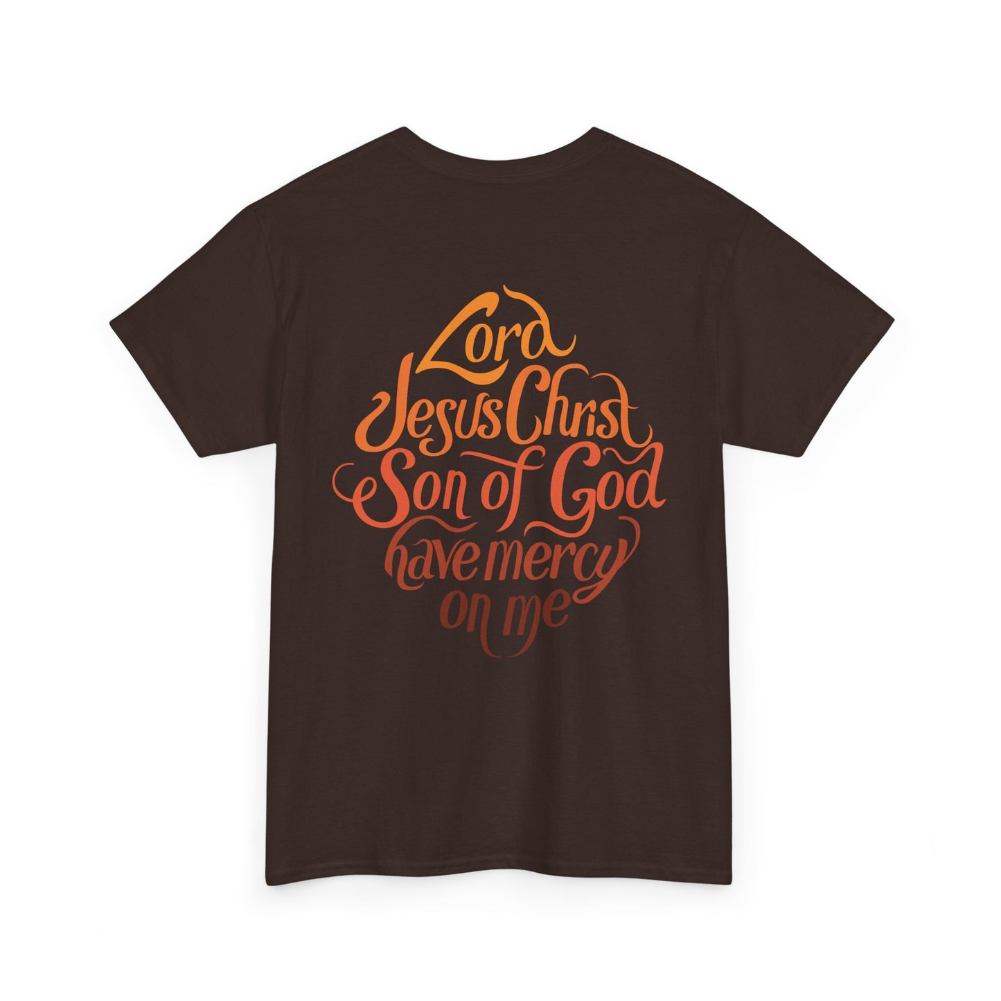 Unisex Heavy Cotton Tee ASCC Logo on front, Jesus Prayer on back