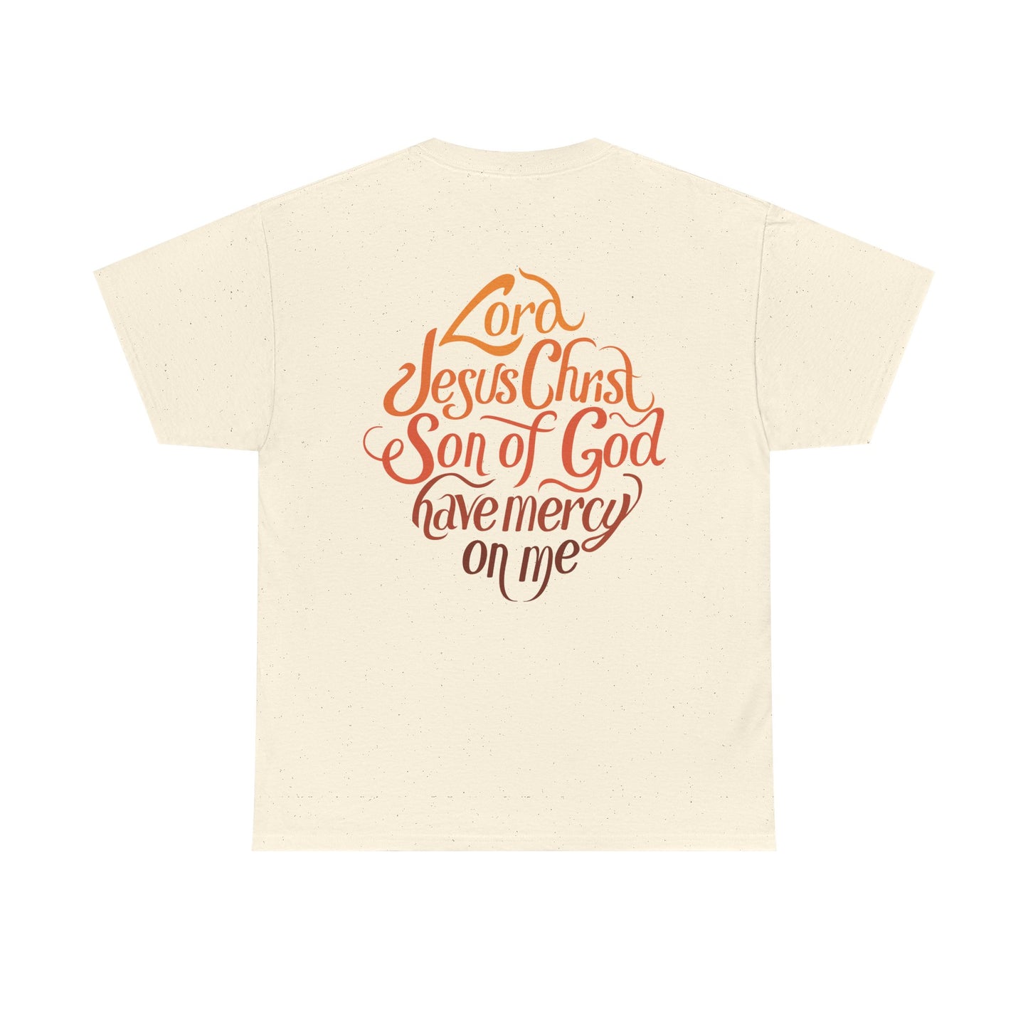 Unisex Heavy Cotton Tee ASCC Logo on front, Jesus Prayer on back