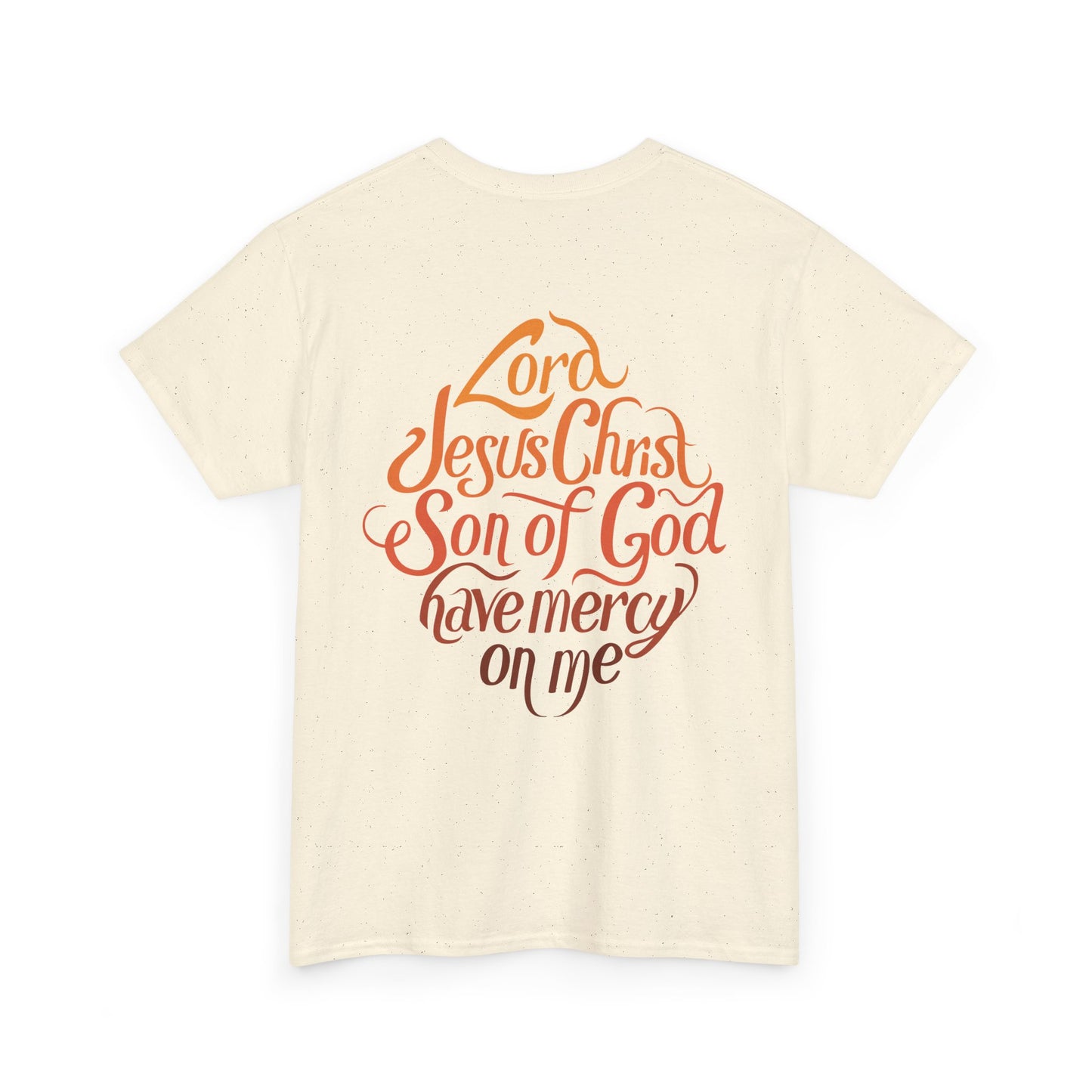Unisex Heavy Cotton Tee ASCC Logo on front, Jesus Prayer on back