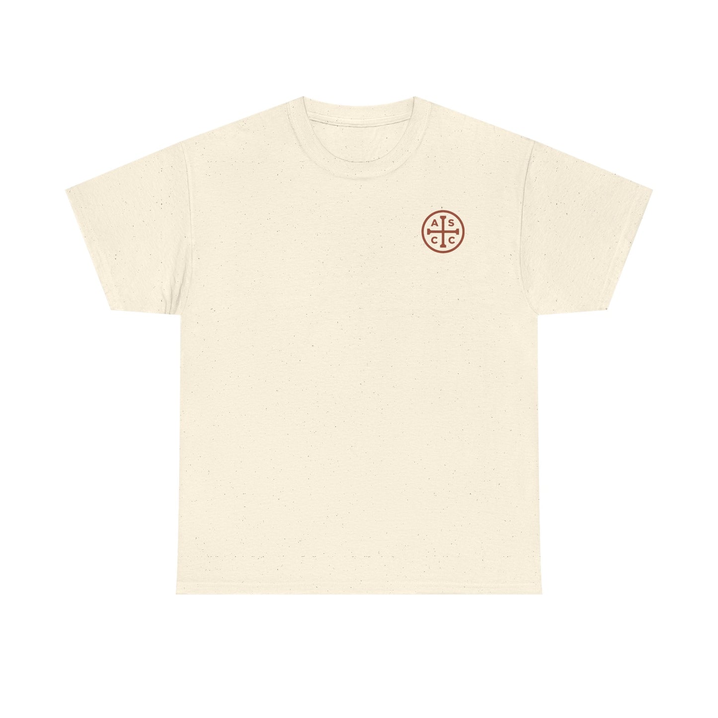Unisex Heavy Cotton Tee ASCC Logo on front, Jesus Prayer on back