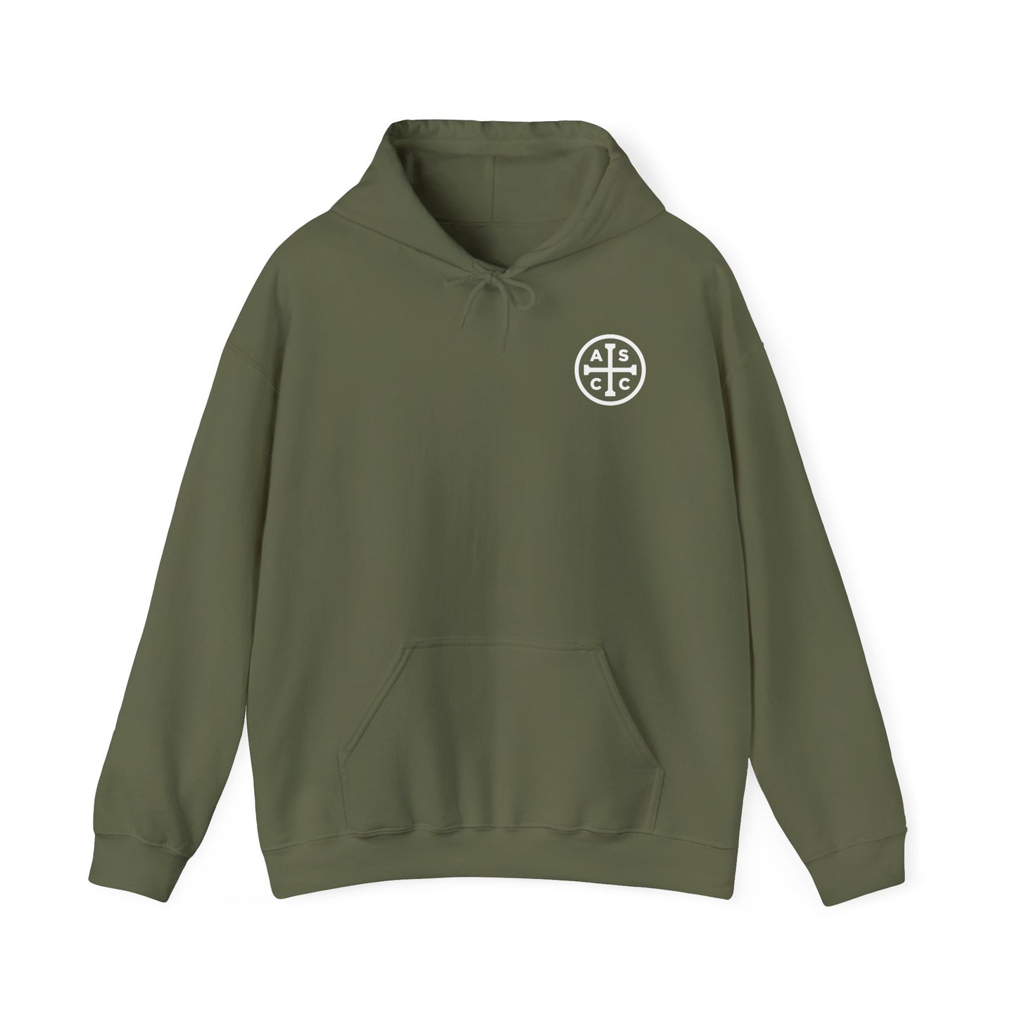 ASCC White Logo/Take Up Your Cross  Hooded Sweatshirt