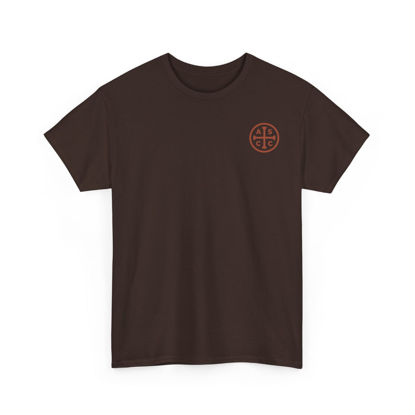 Unisex Heavy Cotton Tee ASCC Logo on front, Jesus Prayer on back