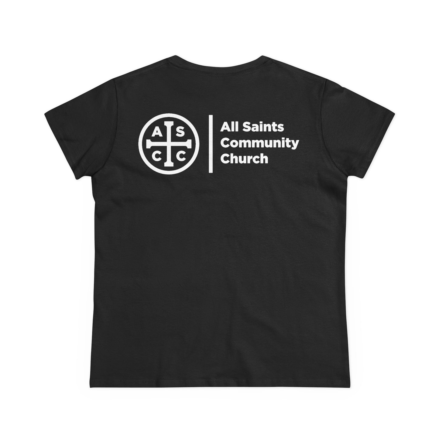 Women's Mid Weight Cotton Tee with ASCC White Logo