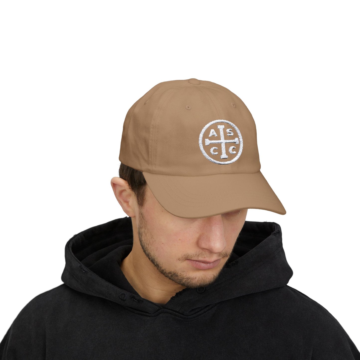 White ASCC Logo Classic Dad Cap