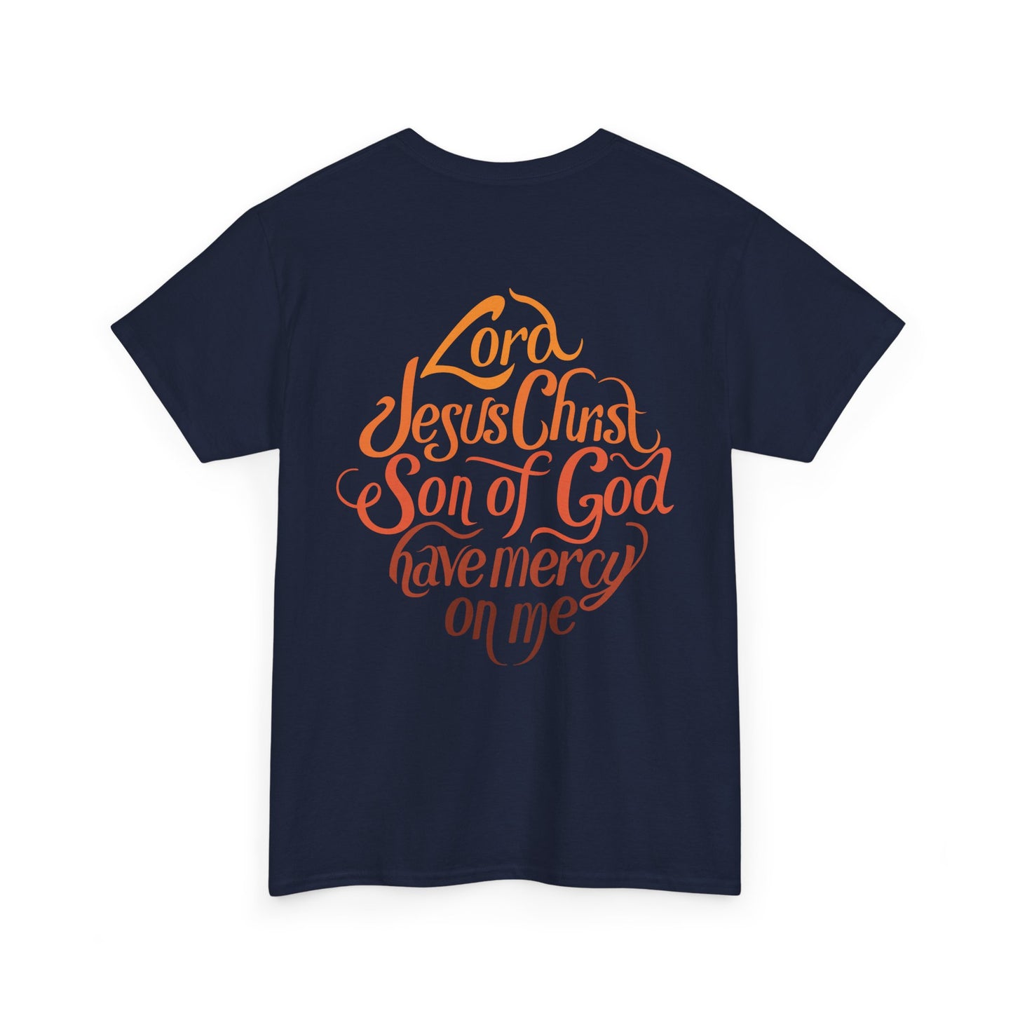 Unisex Heavy Cotton Tee ASCC Logo on front, Jesus Prayer on back