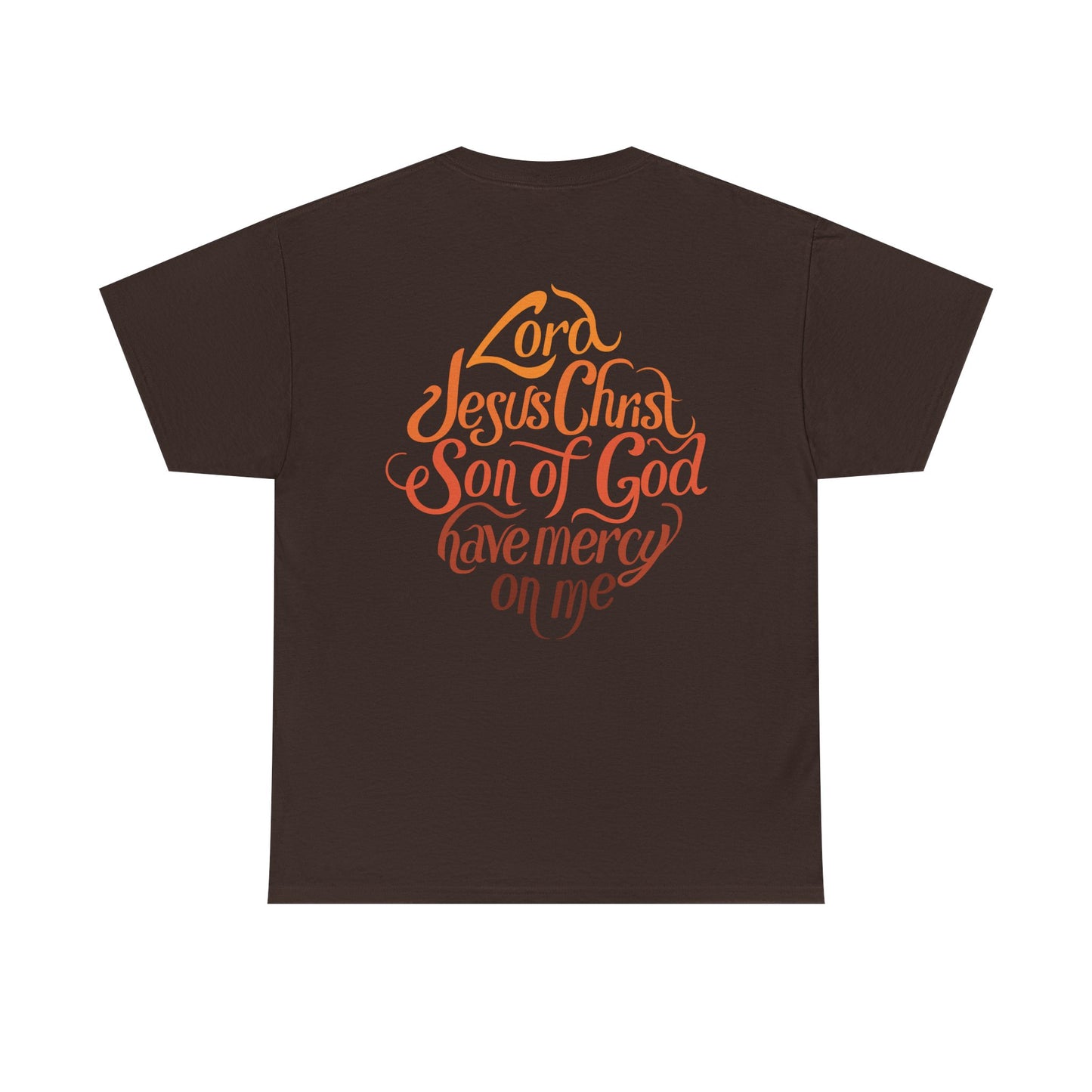 Unisex Heavy Cotton Tee ASCC Logo on front, Jesus Prayer on back