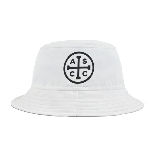 White Bucket Hat with ASCC Logo