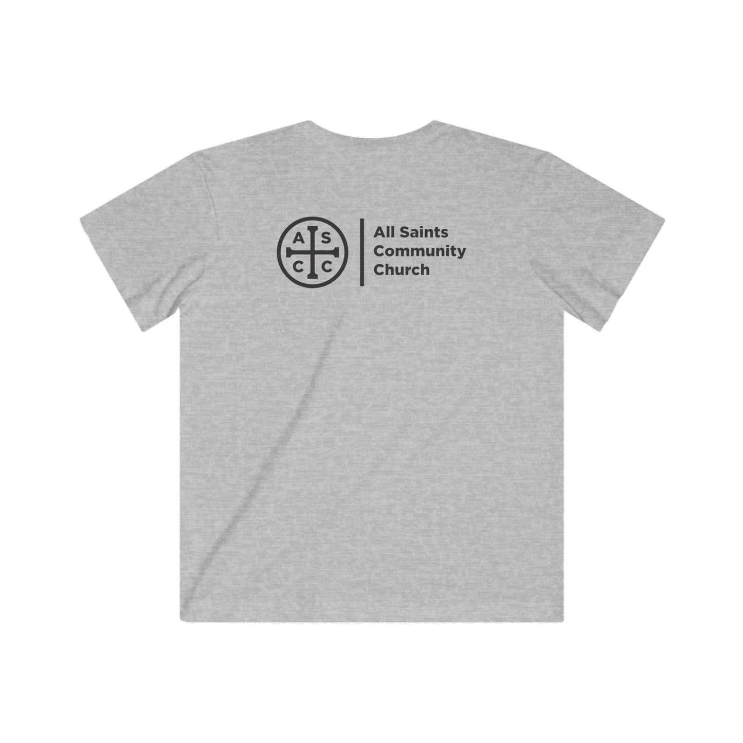 Kids Fine Jersey Tee with black ASCC logo