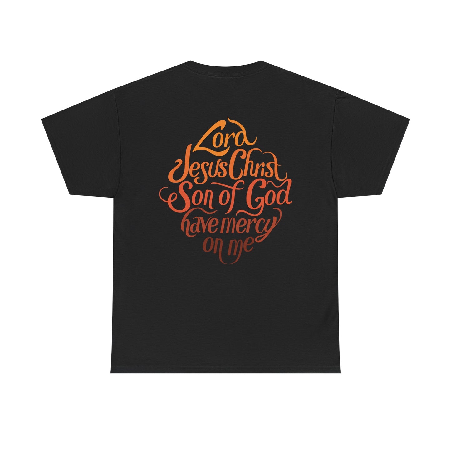 Unisex Heavy Cotton Tee ASCC Logo on front, Jesus Prayer on back