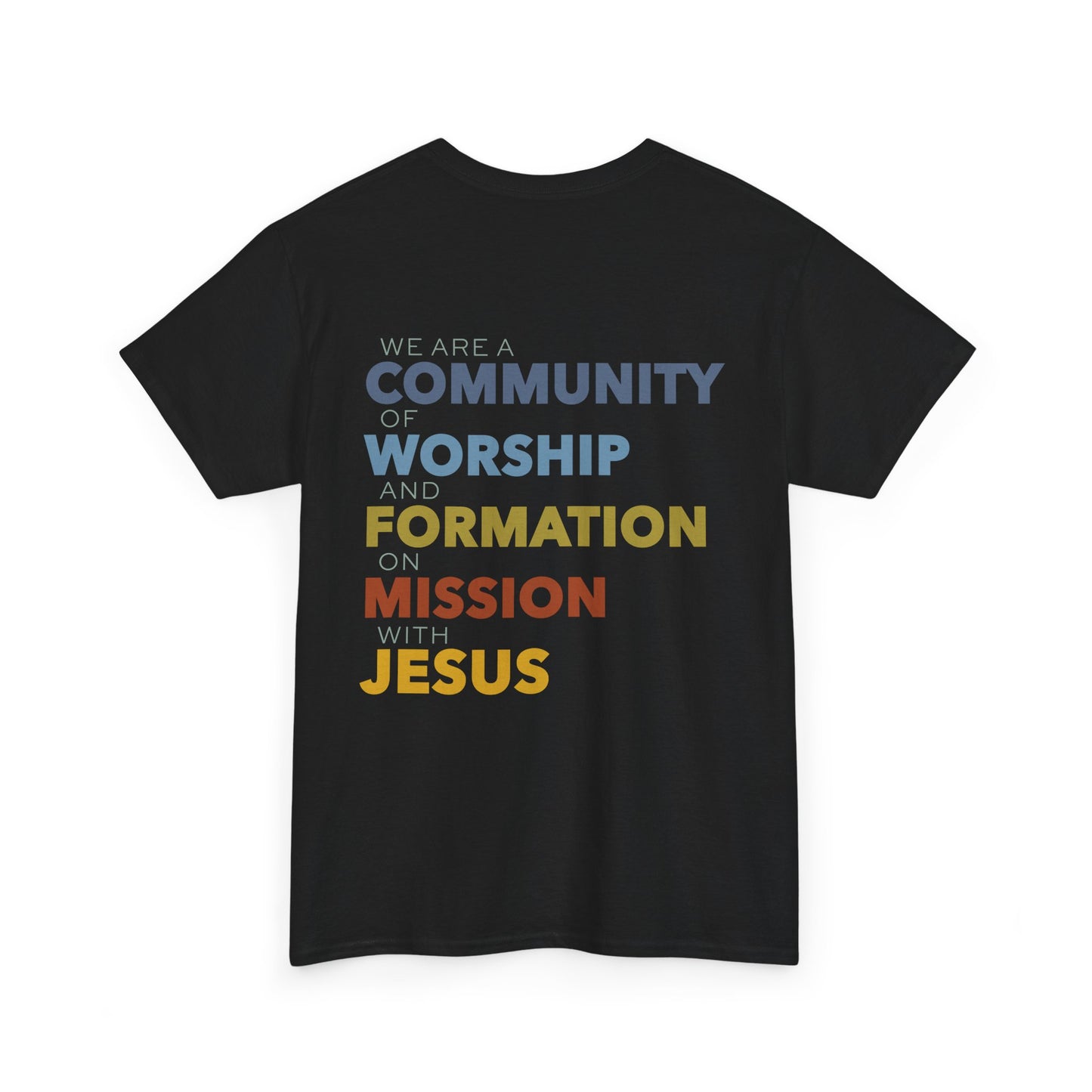 Unisex Heavy Cotton Tee with ASCC Logo on Front, Mission Statement on Back