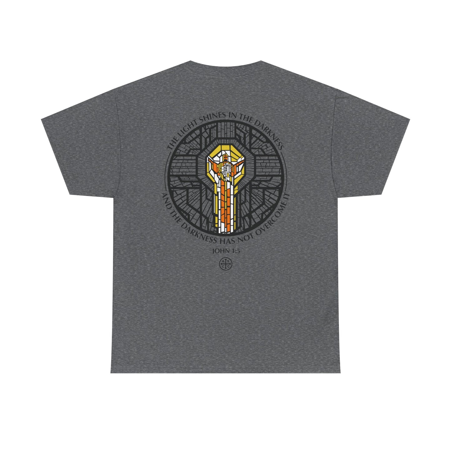 Jesus Stain Glass Window Tee Shirt - Unisex Heavy Cotton Tee