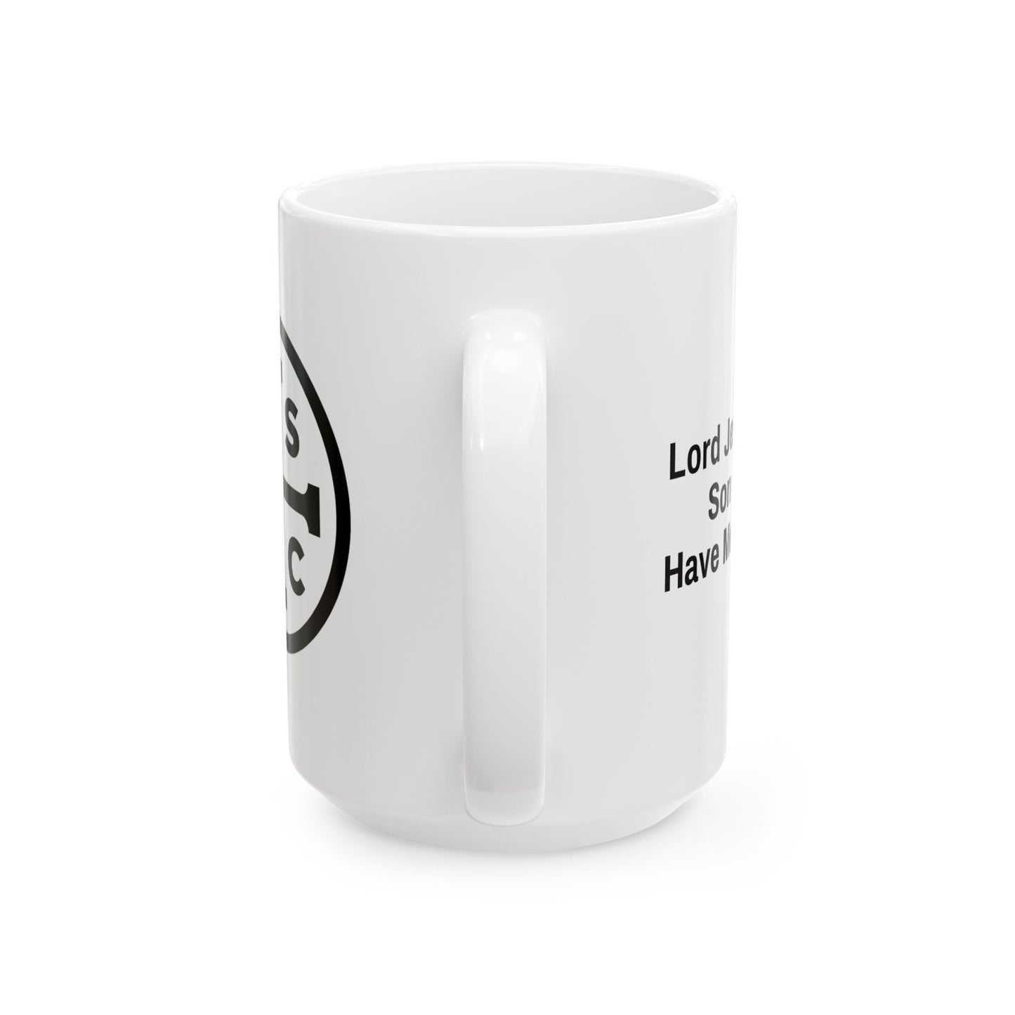 ASCC Logo/Jesus Prayer Ceramic Mug, (11oz, 15oz) // For Left-Handers