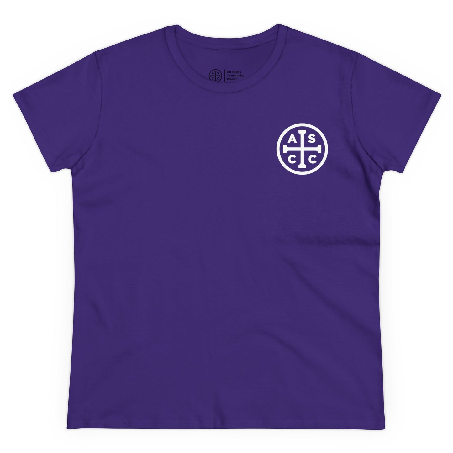 Women's Mid Weight Cotton Tee with ASCC White Logo