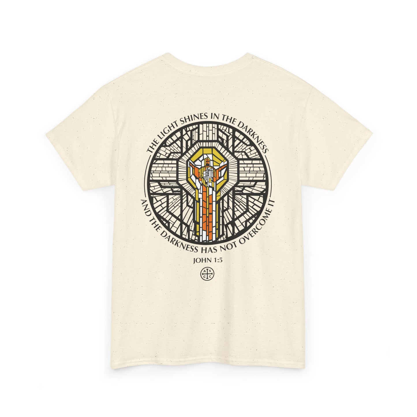 Jesus Stain Glass Window Tee Shirt - Unisex Heavy Cotton Tee