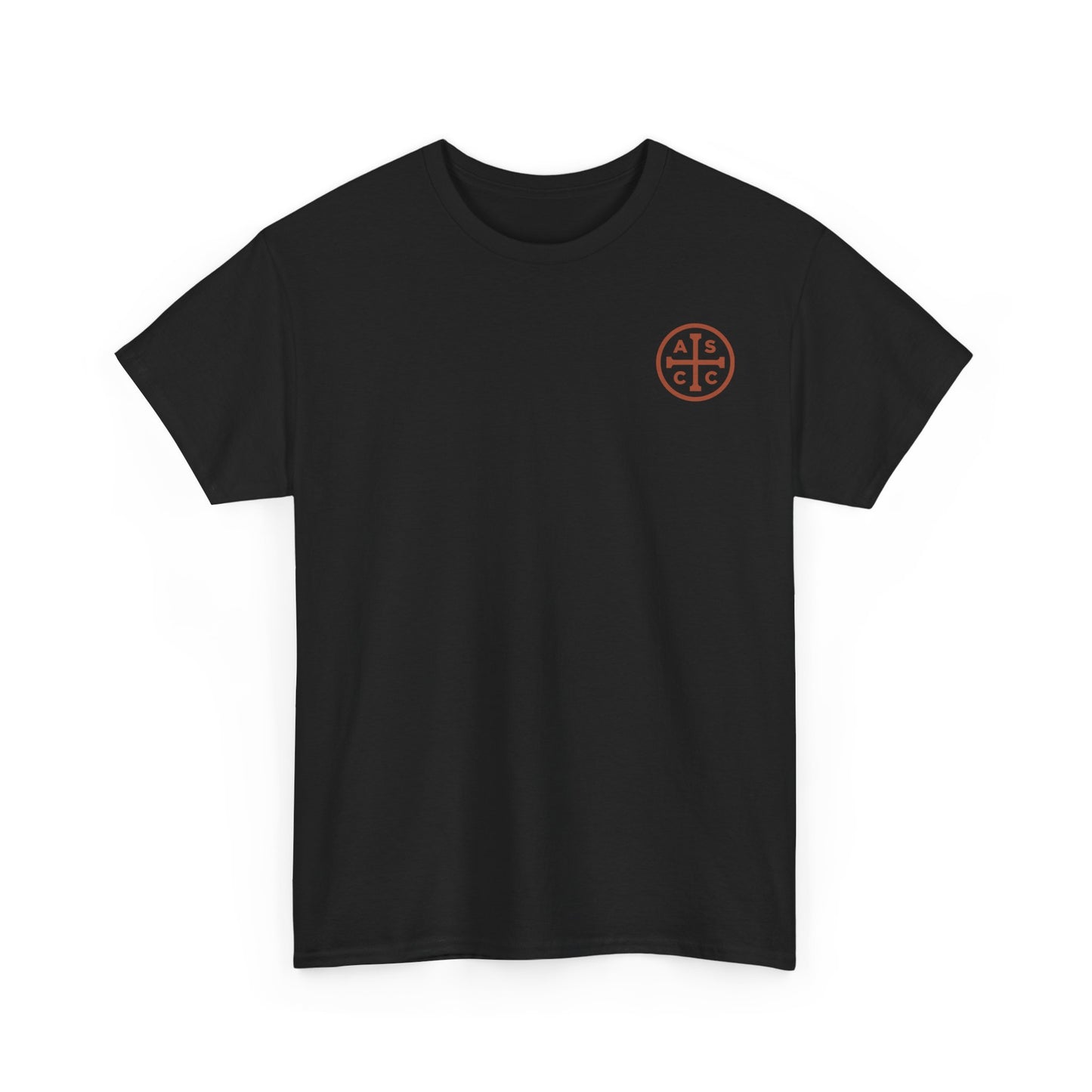 Unisex Heavy Cotton Tee ASCC Logo on front, Jesus Prayer on back