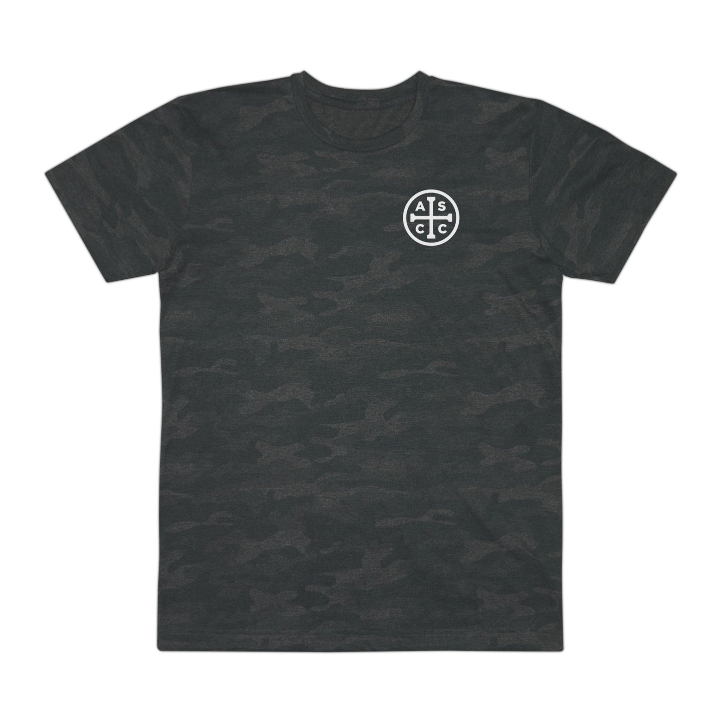 Black Camo Tee with ASCC White Logo