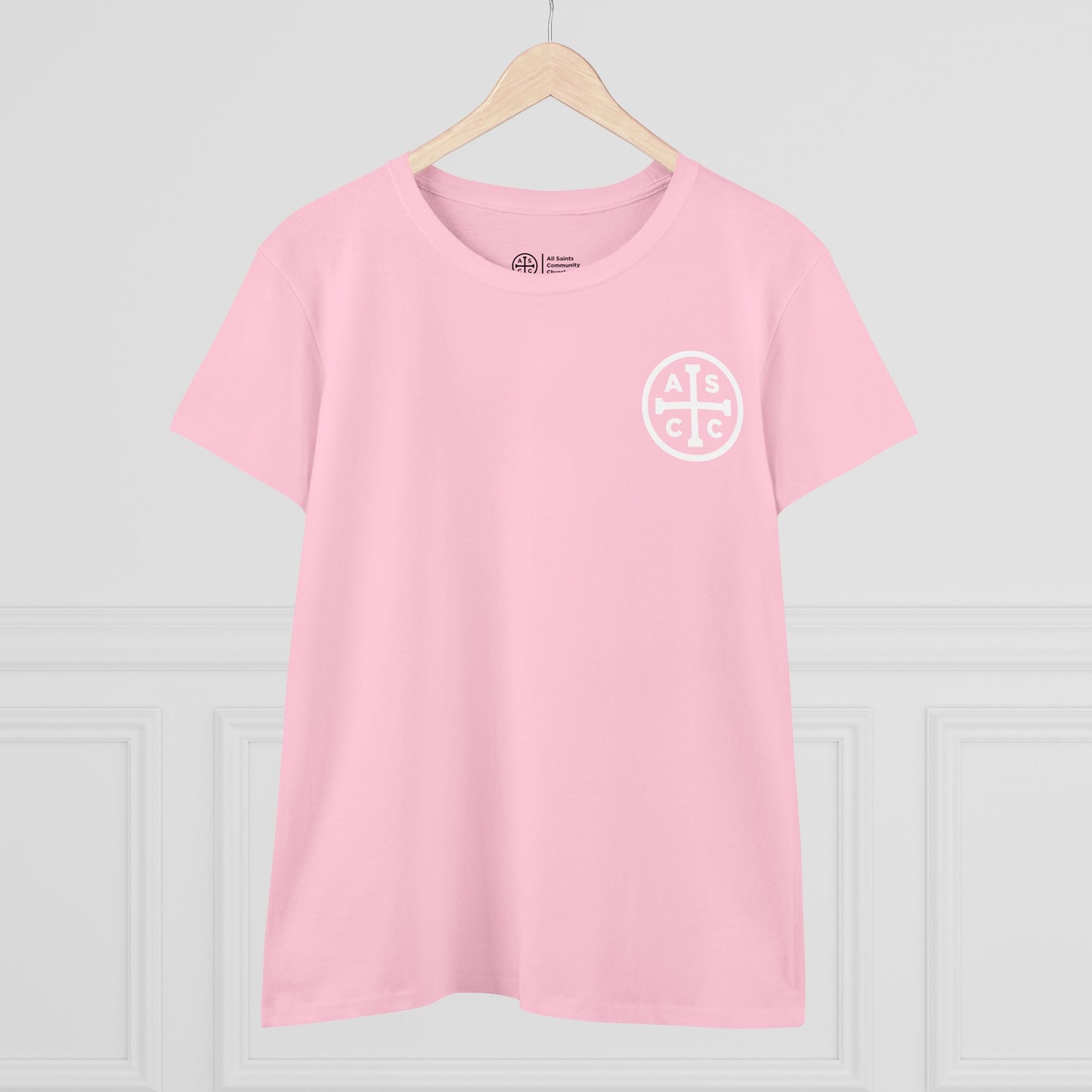 Women's Mid Weight Cotton Tee with ASCC White Logo