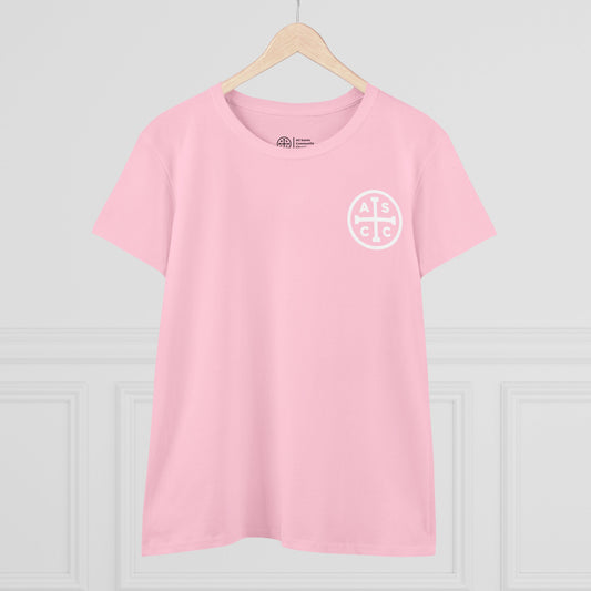 Women's Mid Weight Cotton Tee with ASCC White Logo