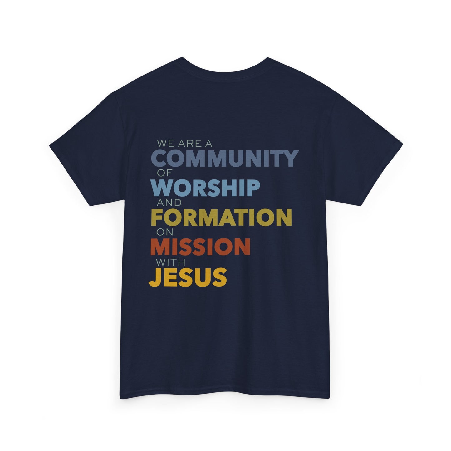 Unisex Heavy Cotton Tee with ASCC Logo on Front, Mission Statement on Back