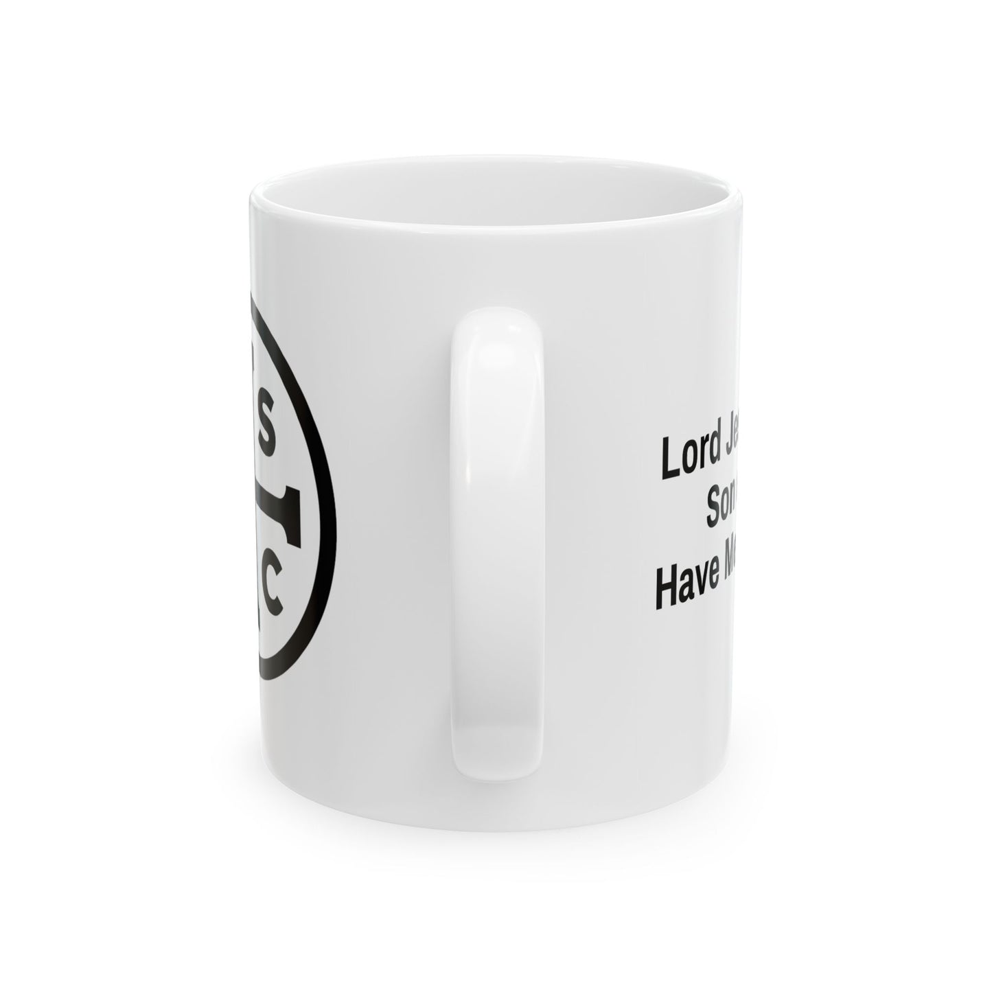 ASCC Logo/Jesus Prayer Ceramic Mug, (11oz, 15oz) // For Left-Handers