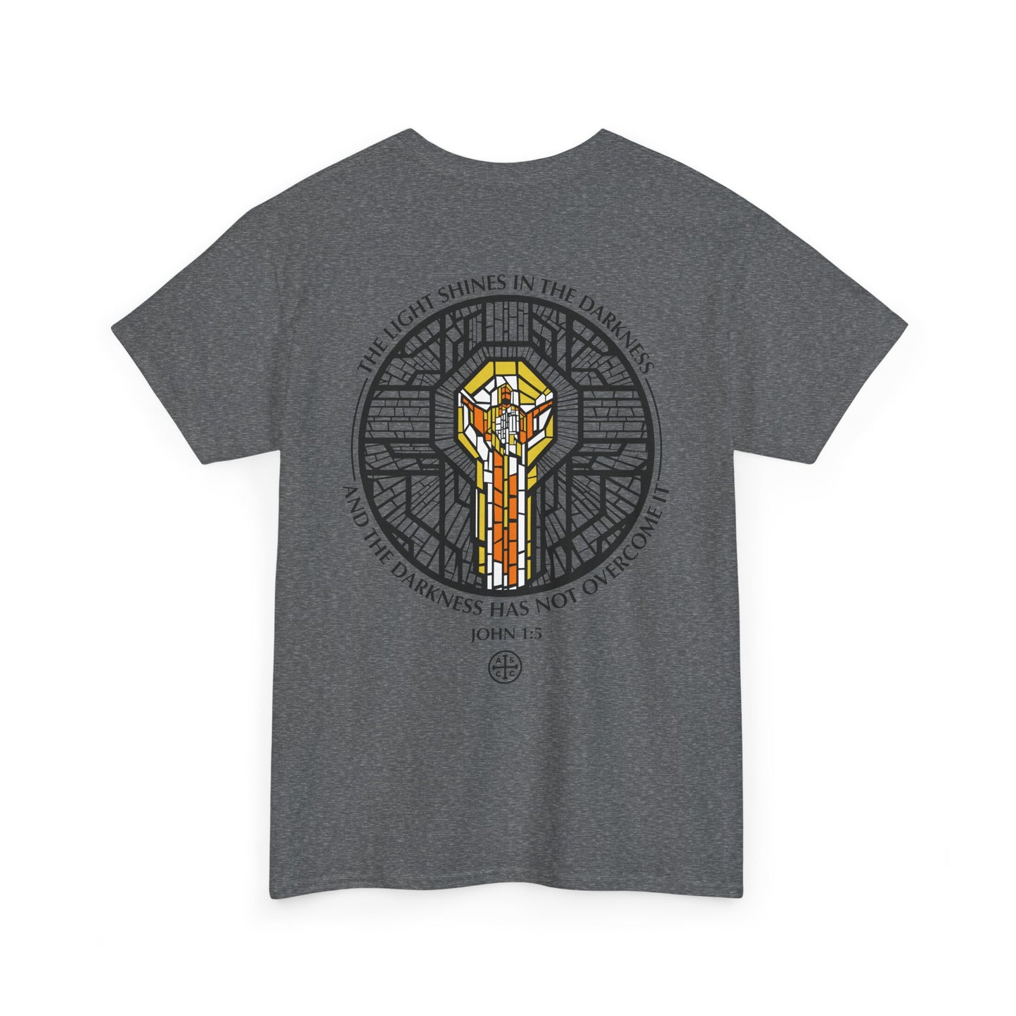Jesus Stain Glass Window Tee Shirt - Unisex Heavy Cotton Tee