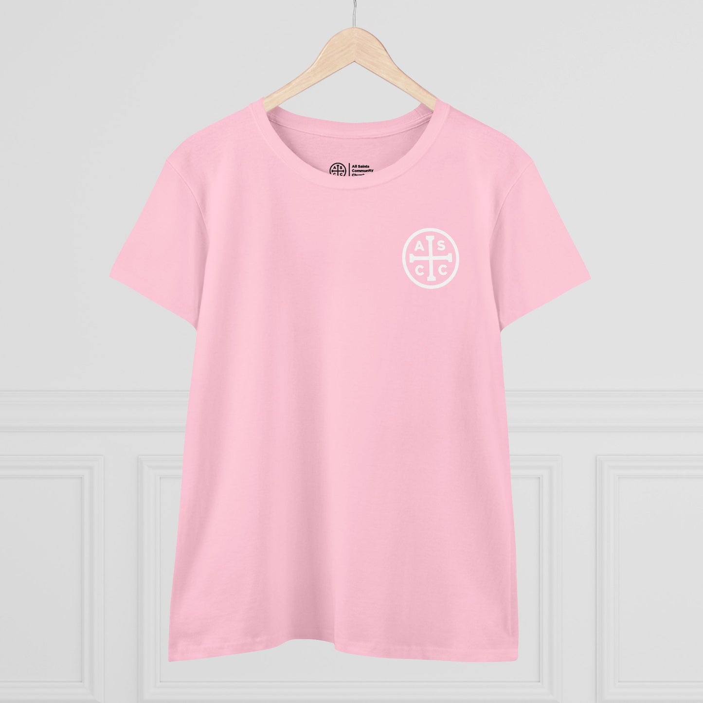 Women's Mid Weight Cotton Tee with ASCC White Logo
