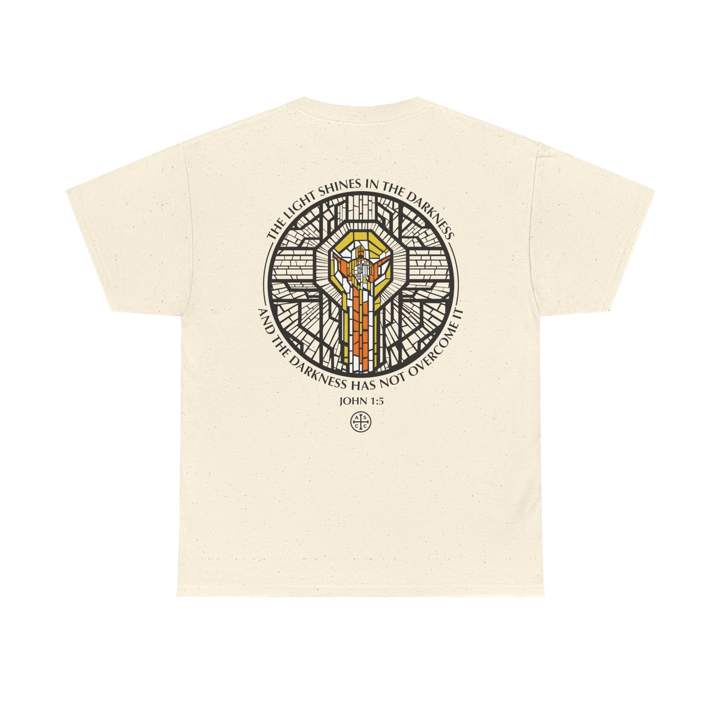 Jesus Stain Glass Window Tee Shirt - Unisex Heavy Cotton Tee