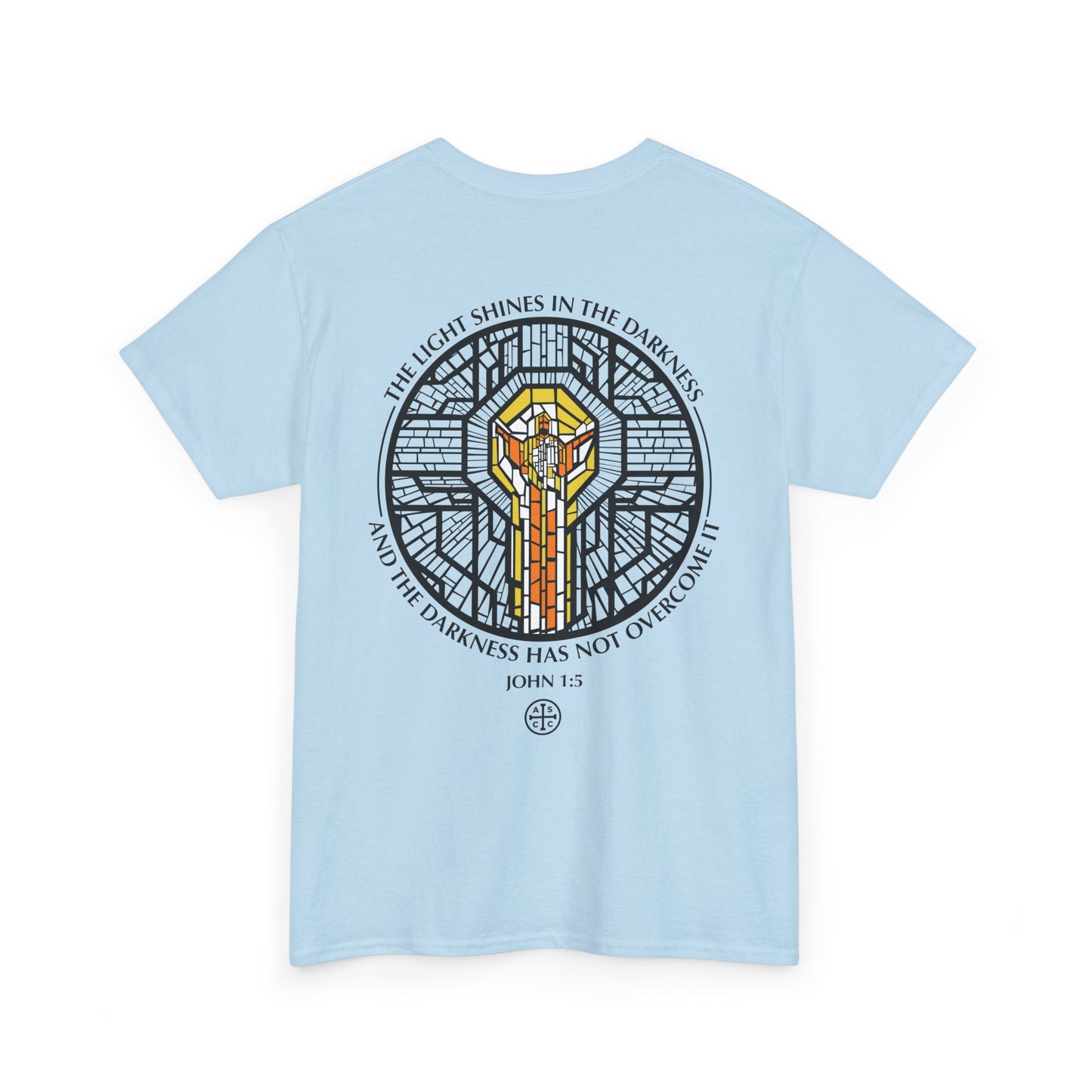 Jesus Stain Glass Window Tee Shirt - Unisex Heavy Cotton Tee