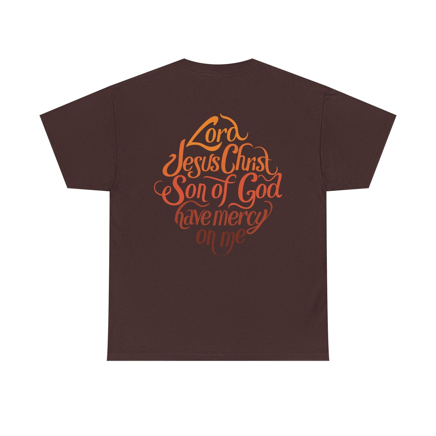 Unisex Heavy Cotton Tee ASCC Logo on front, Jesus Prayer on back
