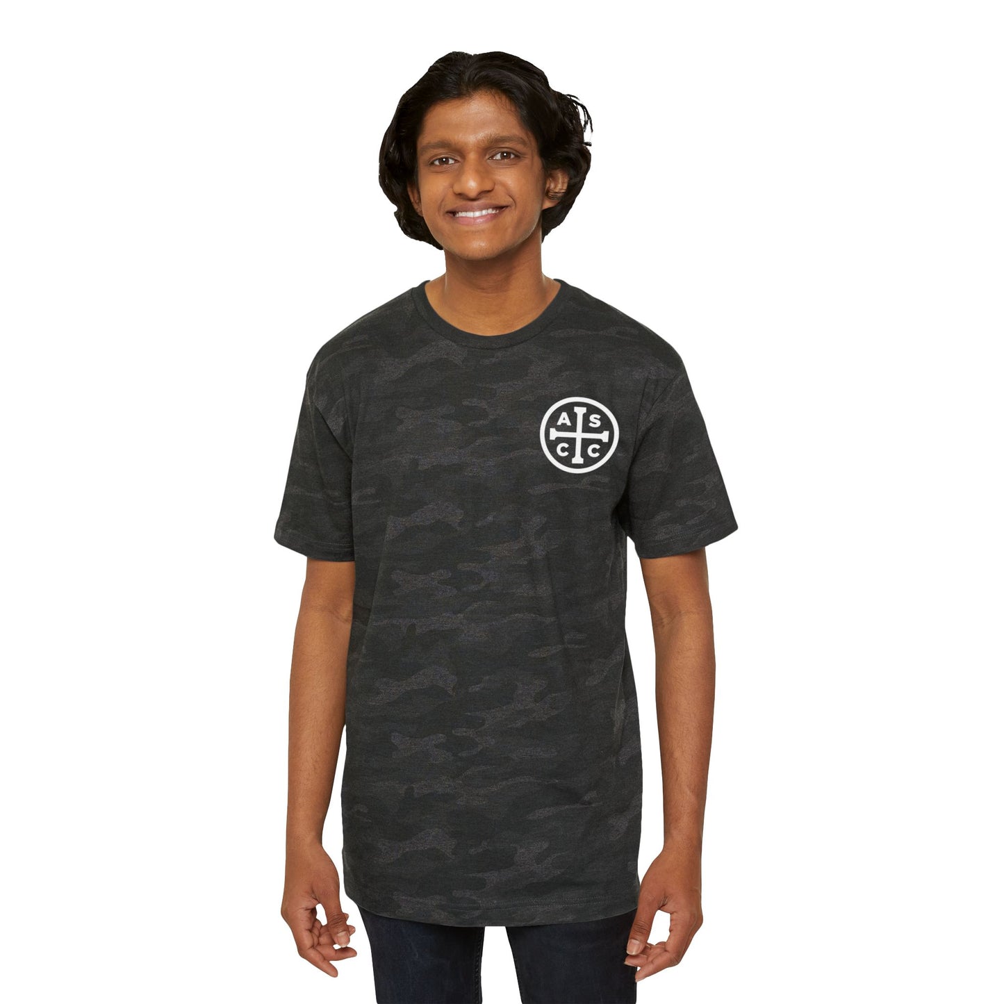 Black Camo Tee with ASCC White Logo