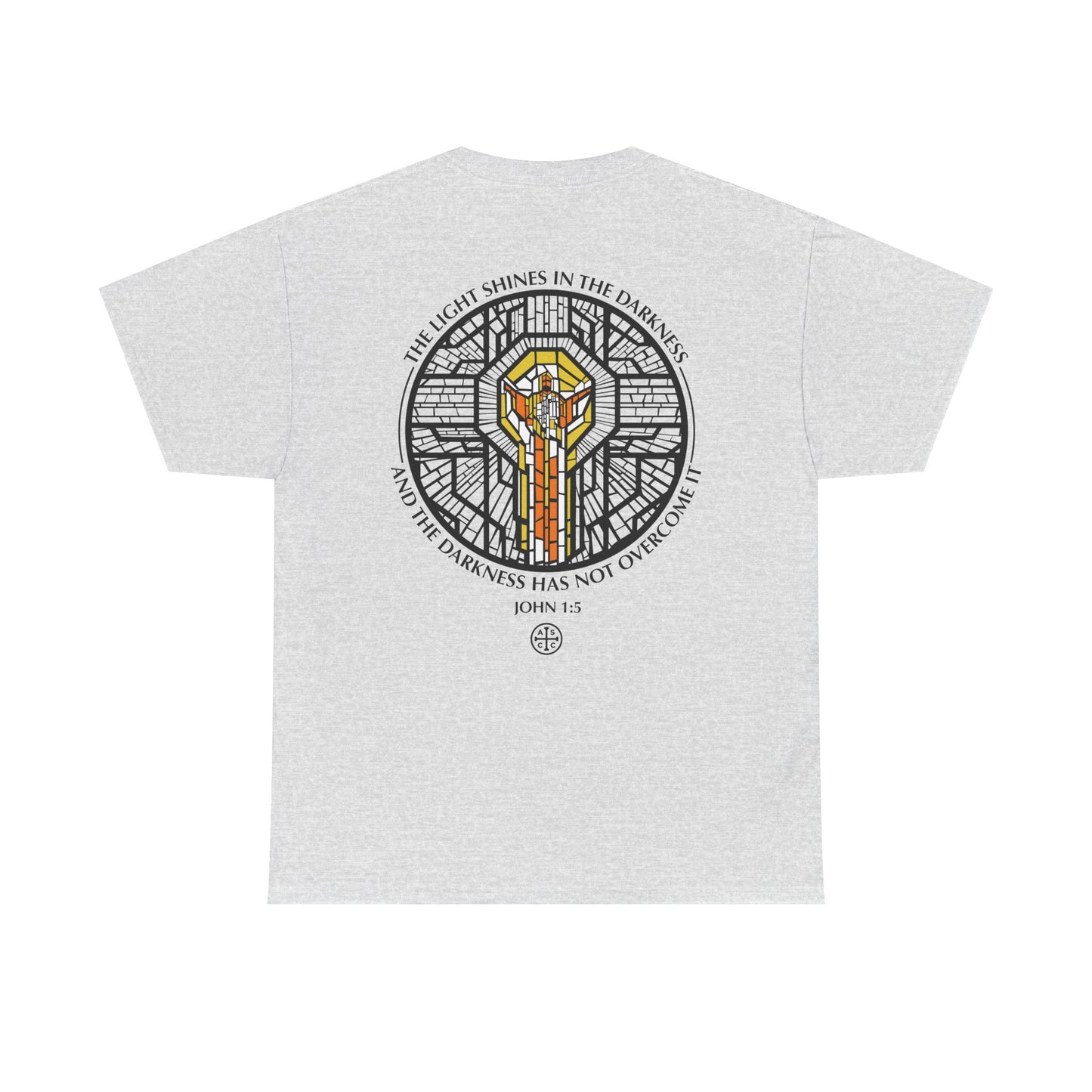 Jesus Stain Glass Window Tee Shirt - Unisex Heavy Cotton Tee