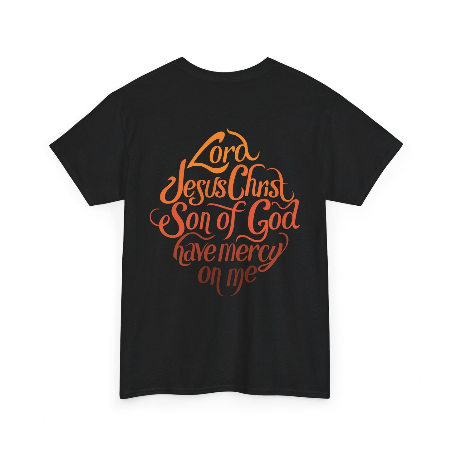Unisex Heavy Cotton Tee ASCC Logo on front, Jesus Prayer on back