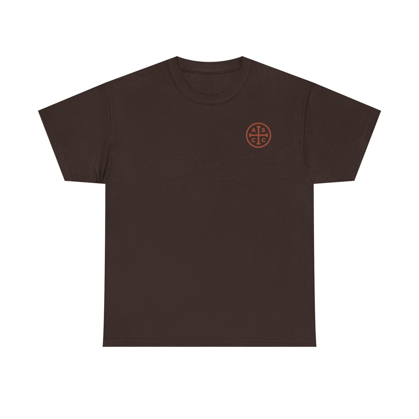 Unisex Heavy Cotton Tee ASCC Logo on front, Jesus Prayer on back
