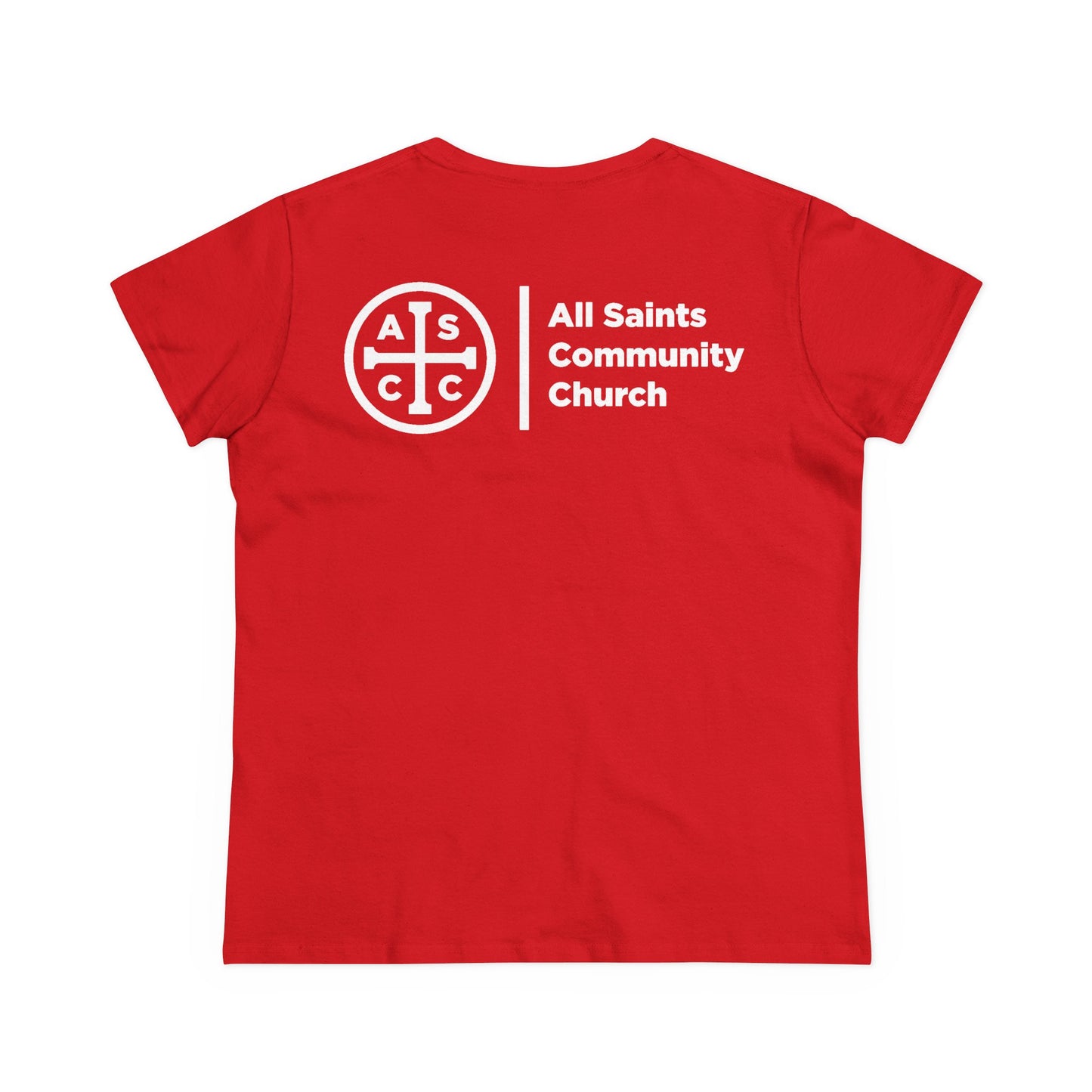 Women's Mid Weight Cotton Tee with ASCC White Logo