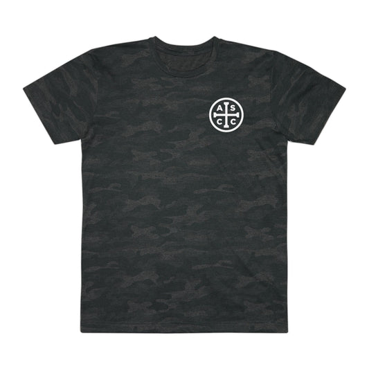 Black Camo Tee with ASCC White Logo