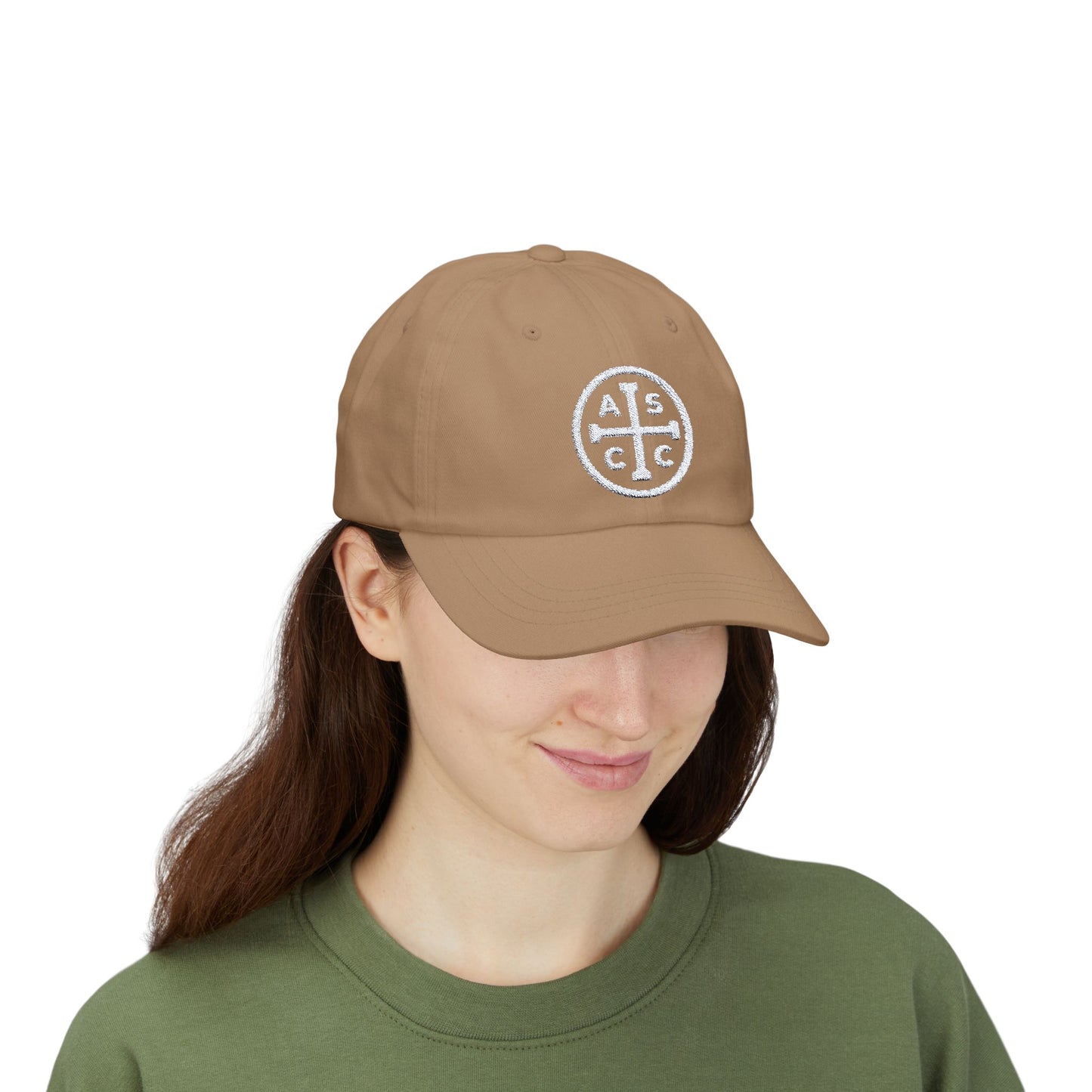 White ASCC Logo Classic Dad Cap