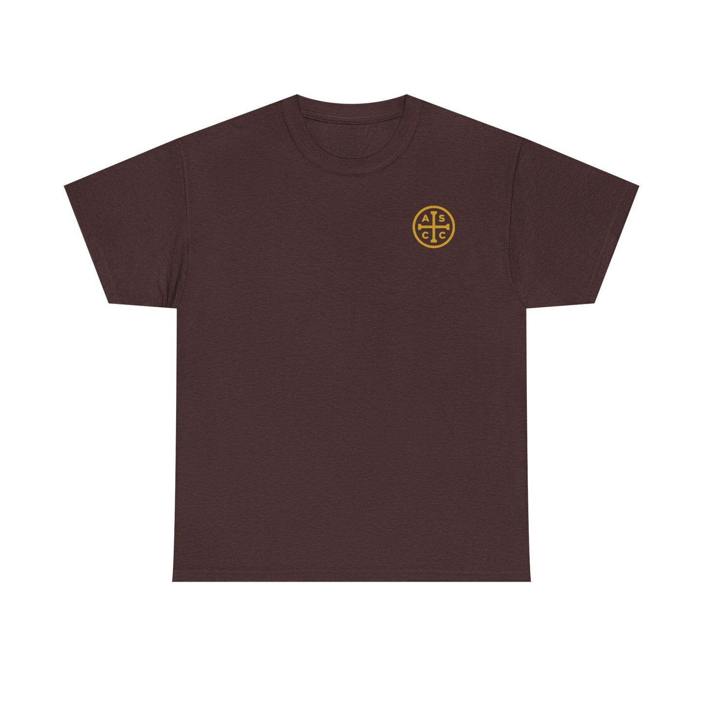 Unisex Heavy Cotton Tee with ASCC Logo on Front, Mission Statement on Back