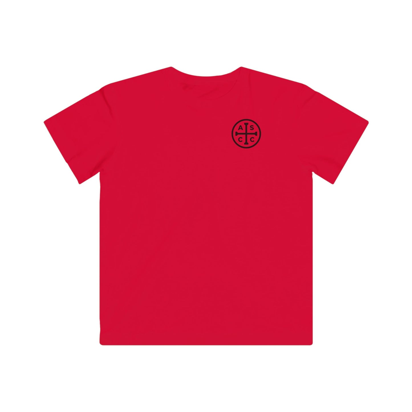 Kids Fine Jersey Tee with black ASCC logo