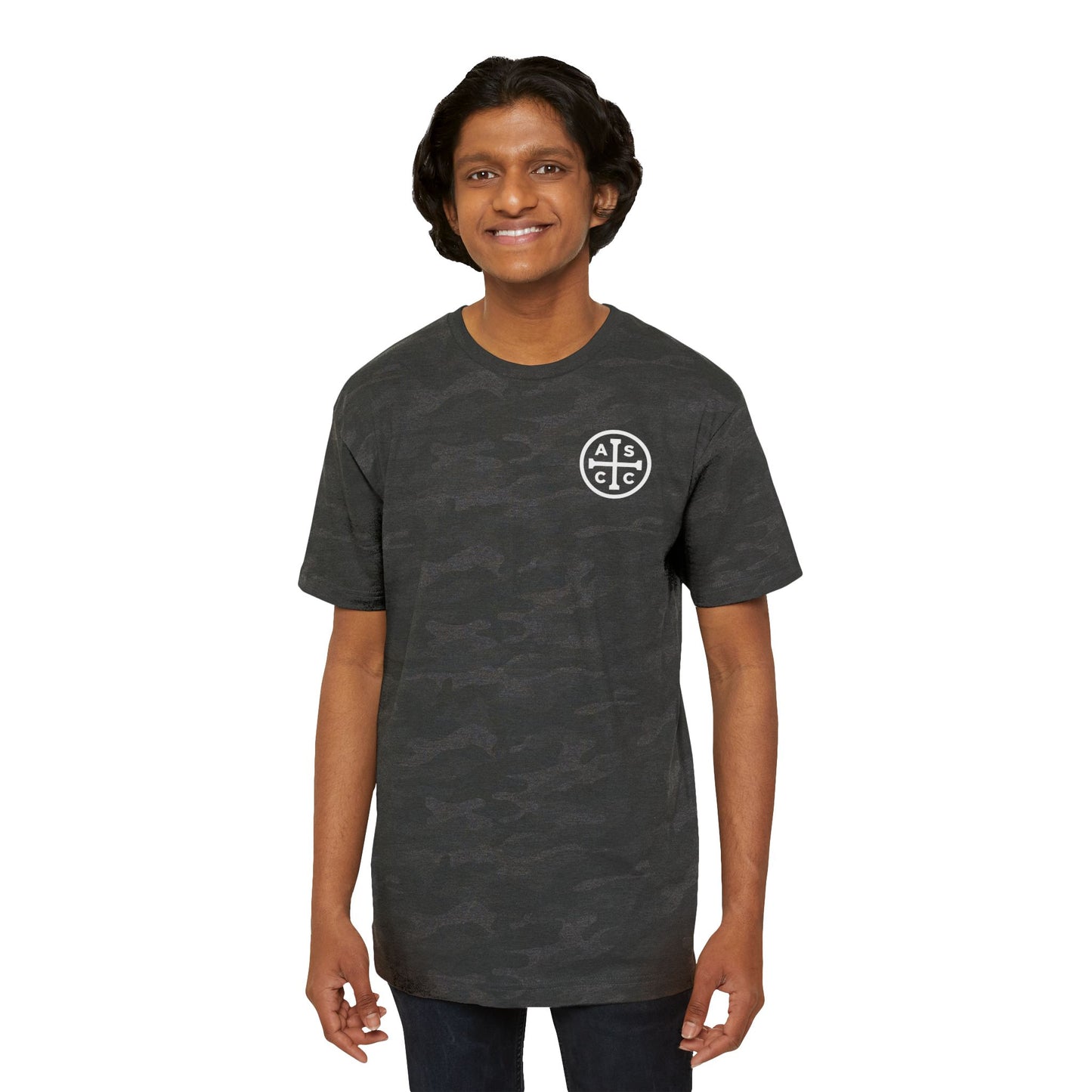 Black Camo Tee with ASCC White Logo
